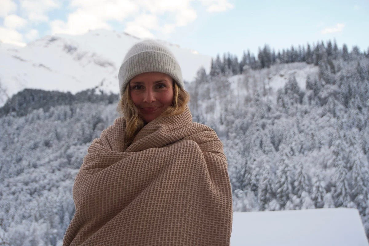 Coperta Zoe latte bianco sabbia 145 x 210 cm - Image 6