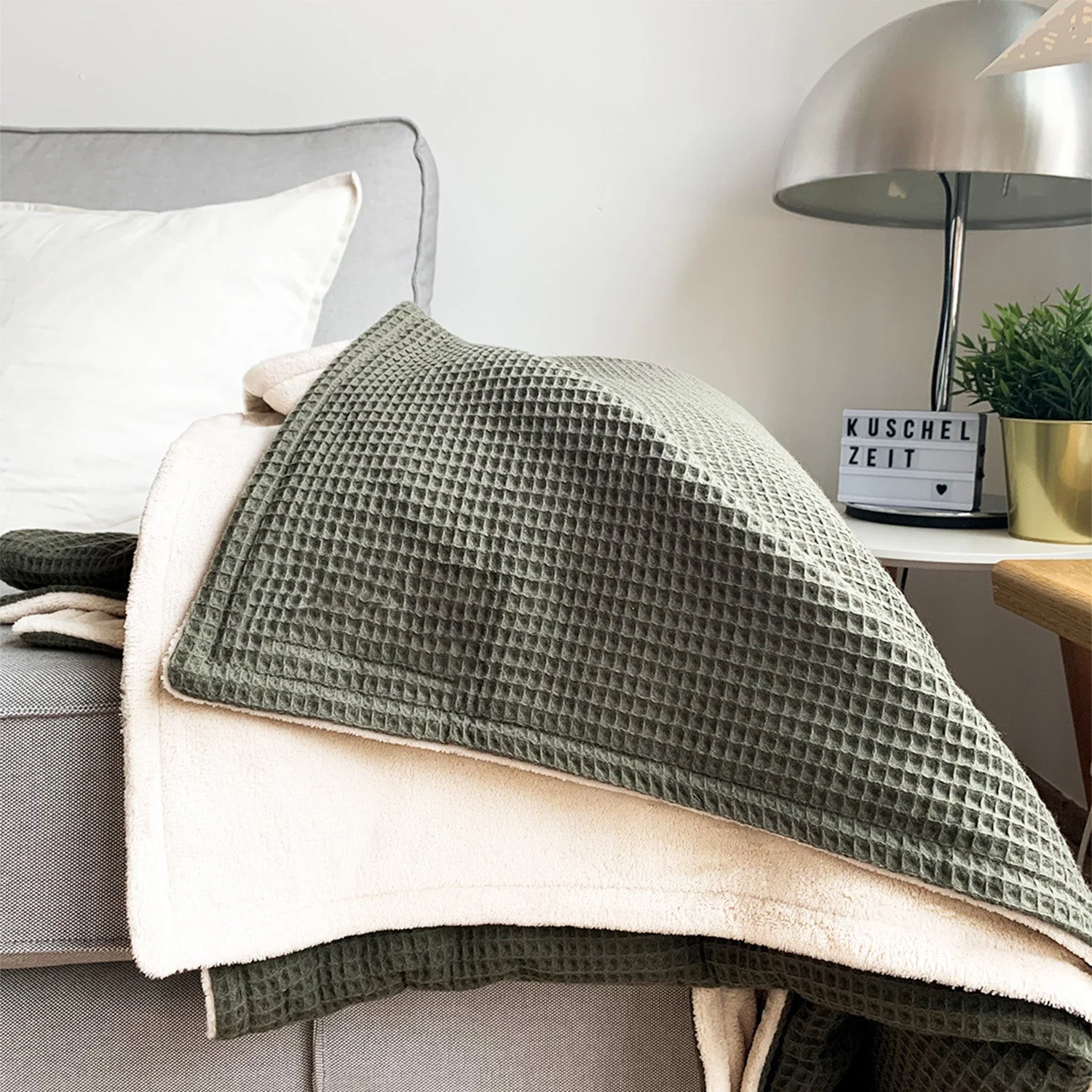 Coperta Zoe verde bosco 145 x 210 cm - Image 4