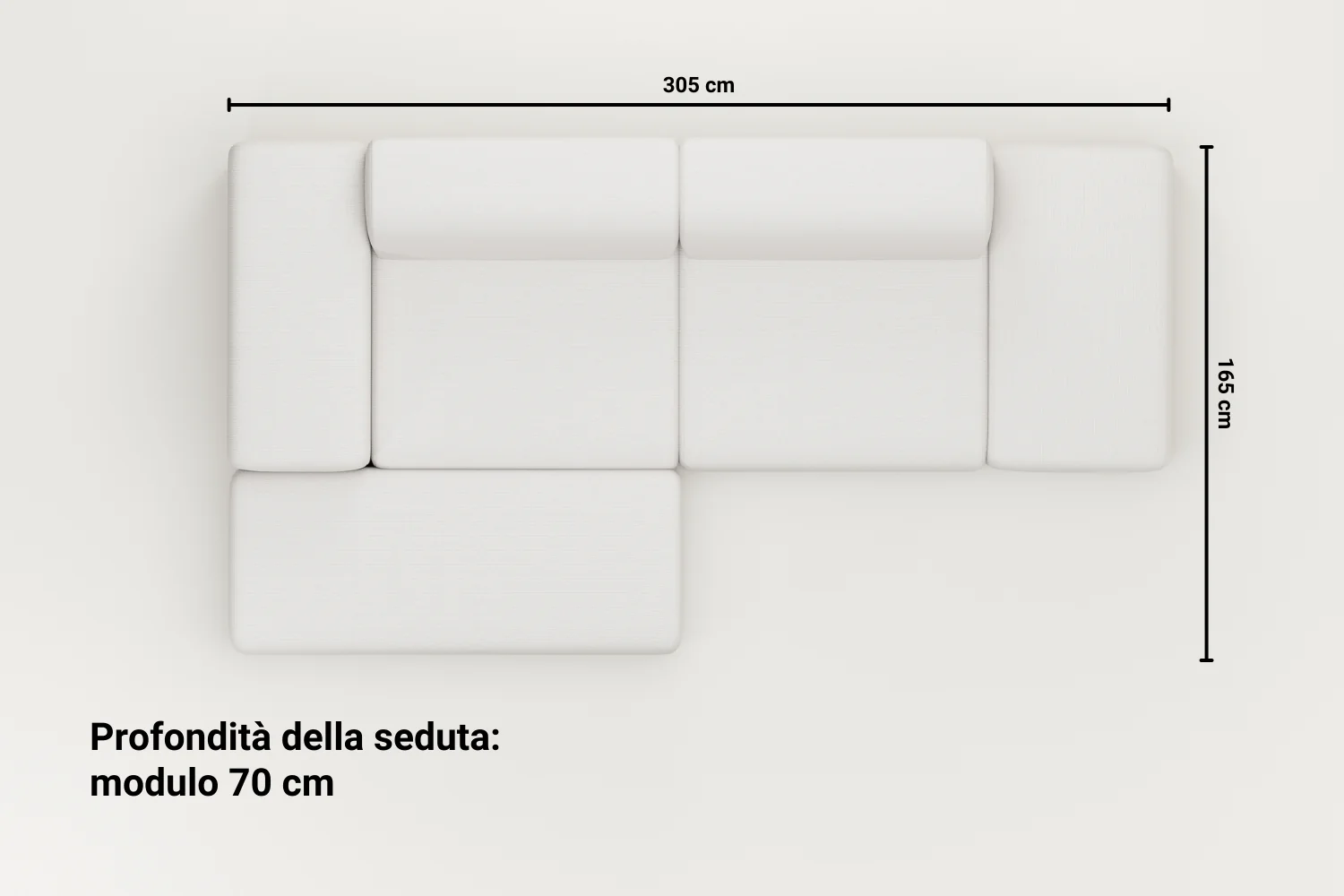 Divano modulare ad angolo Nina 4 posti con funzione letto - Image 7