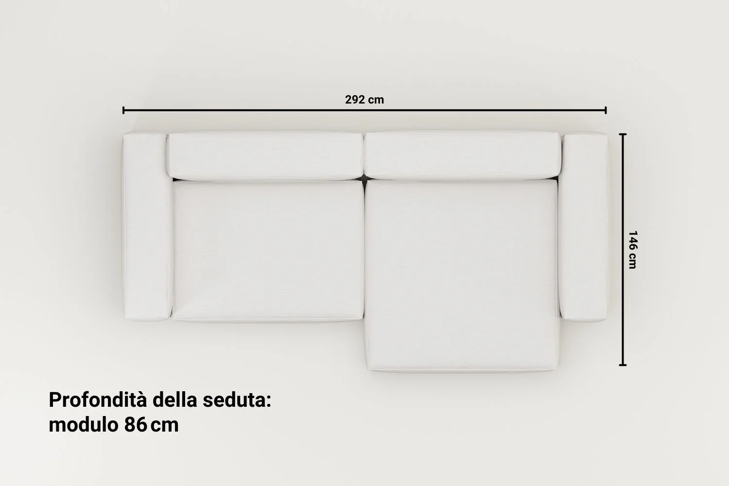 Divano modulare ad angolo Harvey 4 posti con funzione letto - Image 7