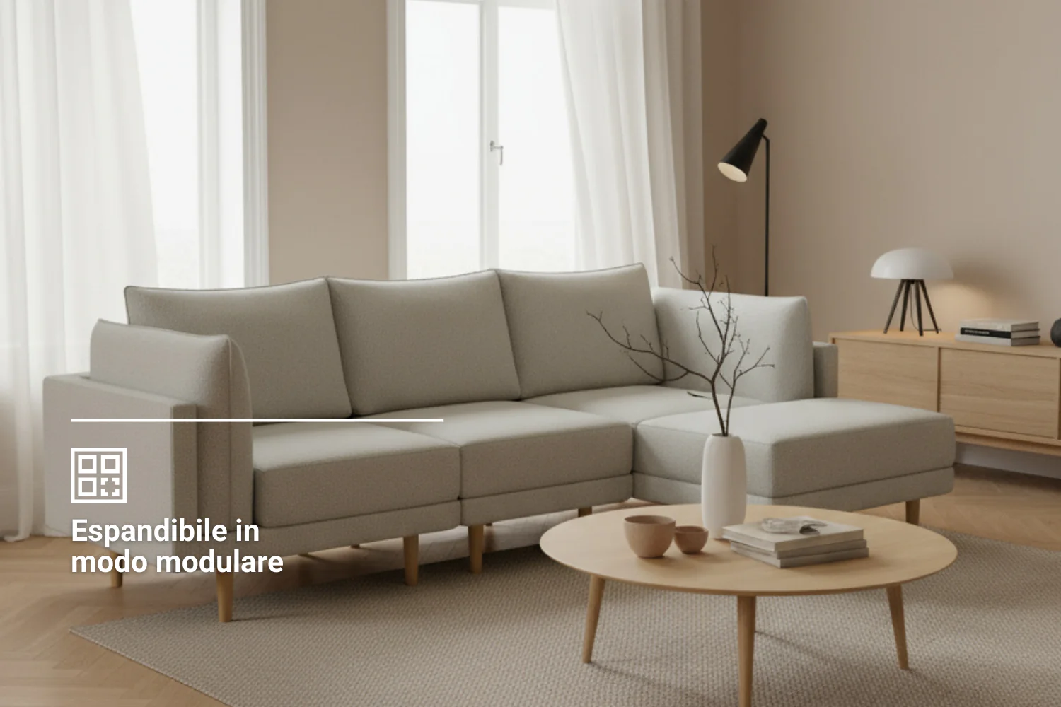 Divano modulare Donna 4 posti con funzione letto - Image 5