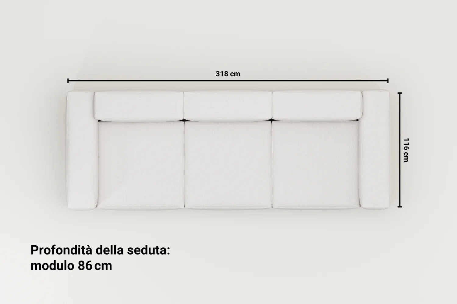 Divano modulare e lavabile Harvey 4 posti con funzione letto - Image 7