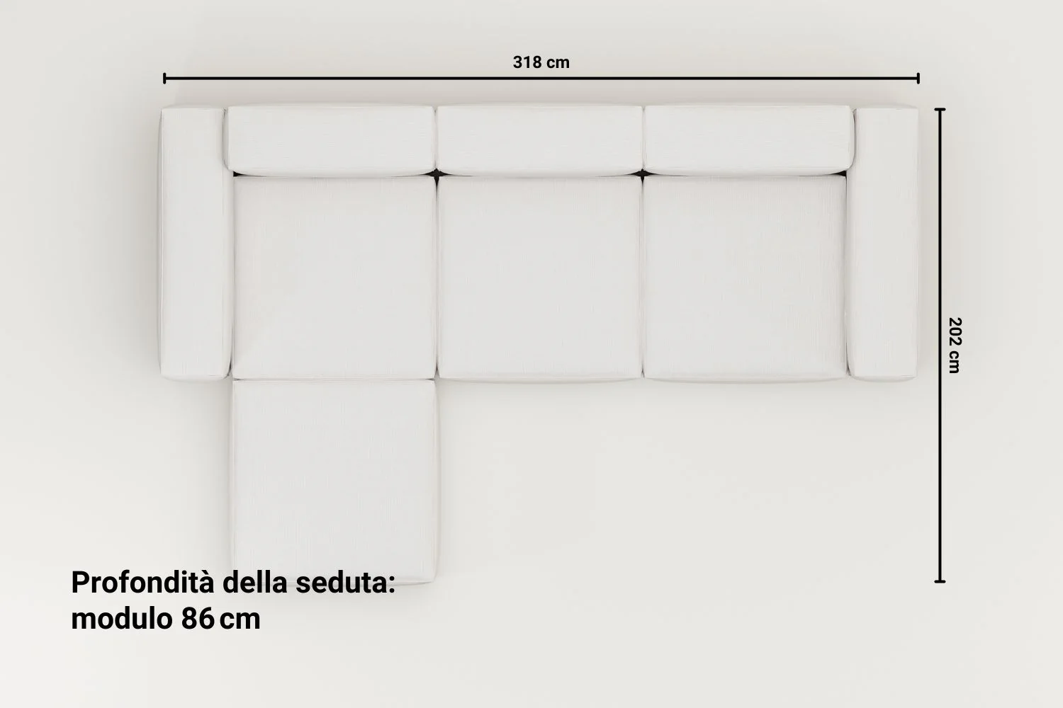 Divano modulare Harvey 4 posti a L con funzione letto - Image 7