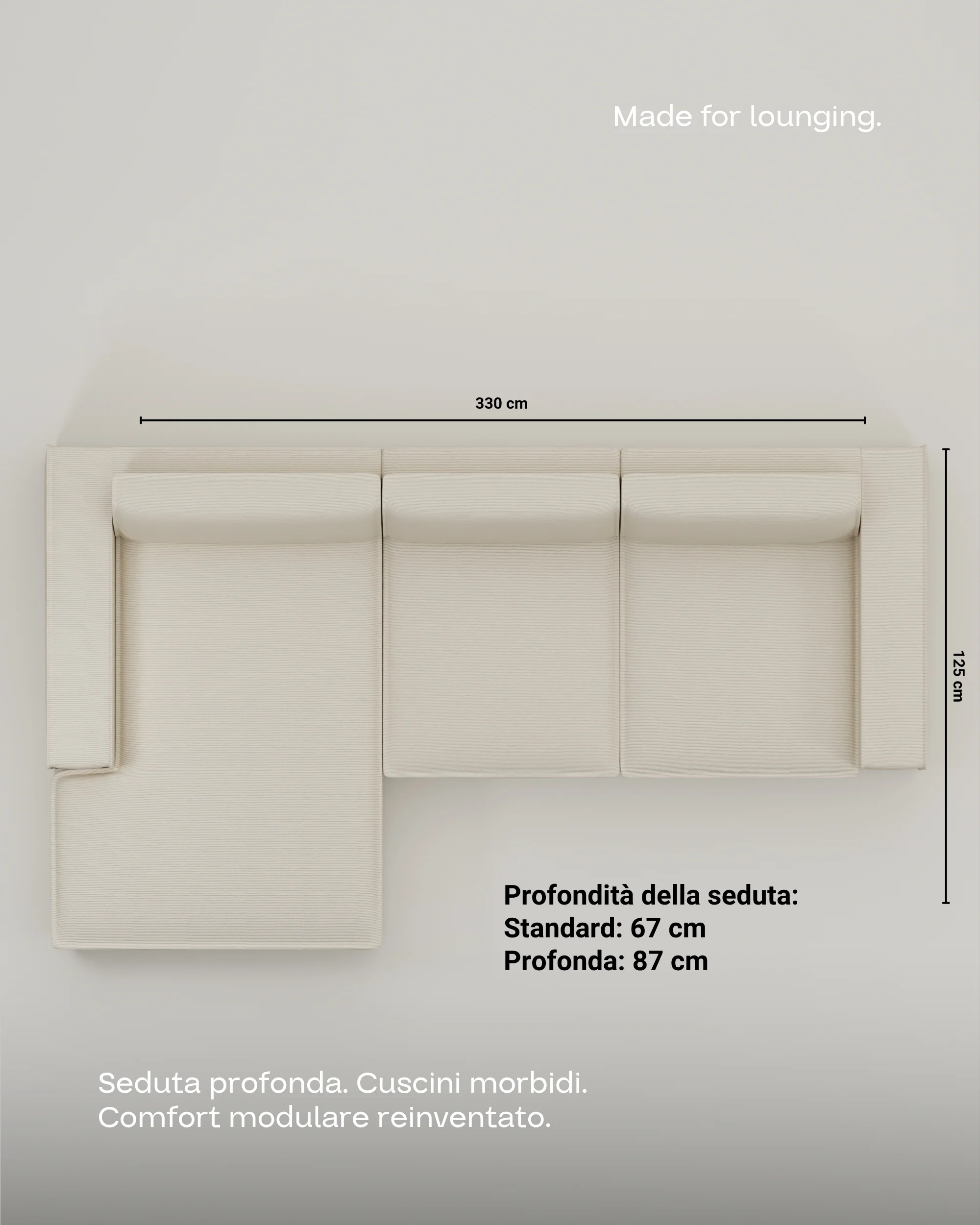 Divano modulare Terra L 4 posti con funzione letto - Image 10